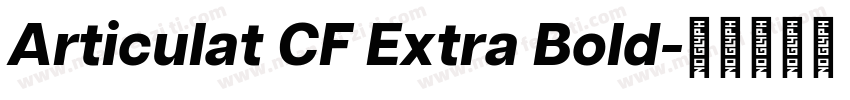 Articulat CF Extra Bold字体转换